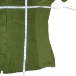 Ci Sono Green Button Down Roll Tab Sleeve Stretchy Side Blouse Top PLus Size 2X Photo 5