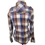 BKE  Buckle Eased Fit Plaid Snap Button Long Sleeve Shirt Size Small Photo 4