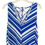 La Blanca  Archistripe Swim Cover Up Maxi Dress Blue MISSING BELT Size M NWT Photo 5