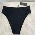 Relleciga Bikini Bottom Black High Cut High Waisted Swim Bottom Sz S NWT Photo 4