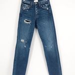 Boyish  by HER Billy High Rise Skinny Button Fly Raw Hem Distressed Jeans 24 Photo 0