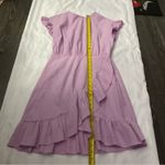 None Lilac Purple Asymmetrical Ruffle Wrap Dress S Pastel Coquette Girl Rainbow Twee Photo 8