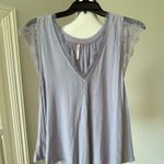 Free People size medium sleeveless v neck tank with eyelash lace Photo 10
