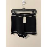 New Oak+Fort Contrast Trim Knit Shorts, Black Size XS Photo 1