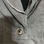 White House | Black Market  Ruffle Front Single Button Blazer‎ Jacket Size 6 Gray Photo 5