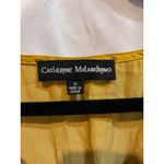 Catherine Malandrino  Yellow Gold V Neck Smocked Waist 3/4 Sleeve Blouse Top XL Photo 3