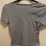 Free People Intimately Black & White Striped T-Shirt Size Small Photo 4