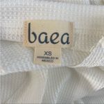 Baea Waffle Knit Vneck Top White Size XS Photo 3