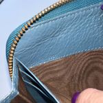 Chloé Calfskin Lily‎ Bow Long Zip Continental Wallet Blue Photo 10