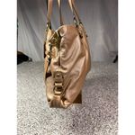 Coach  Ashley Large Beige Leather Carryall Satchel Shoulder Bag​ Photo 10