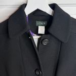 J.Crew Classic Vintage Black Wool Lady Peacoat Midi Length Coat Sz 2 Petite Photo 1