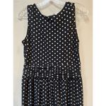Danny & Nicole Black White Polka Dot Fit & Flare Sleeveless Midi Dress Size 10 Photo 2