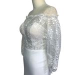 Wilderly Bride Violet Off the Shoulder Lace Deco Wedding Dress Size US 6 *Sample White Photo 6
