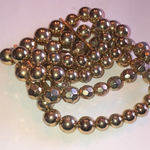 Gold Tone Beaded CZ Rhinestones Chunky Retro Boho Stretchy Bracelet Photo 3