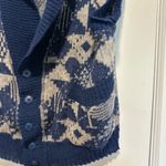 Vintage Alafoos Small Blue Icelandic Wool Button Closure Pocketed Cardigan Vest. Photo 9