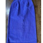 Ivy Club Classics Vtg Purple Stripe Denim Zip Pencil Skirt 80s/90s Preppy Size 7 Photo 3