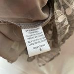 Entro  Floral Sleeveless Tiered Peplum Tank Top Gray Small Layered Criss-Cross Photo 9