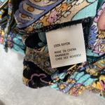 Haute Hippie  Top Medium Smocked Boho Bell Sleeve Tie‎ Cropped Festival Artsy NEW Photo 10