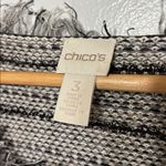 Chico's Black White Tweed Crochet Lace Cardigan Size 3 Large Photo 2
