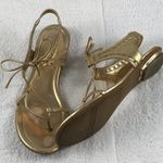 Nine West 10M  Gold Strap Flat thong sandal Photo 2