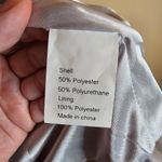 Allegra K  Silver Faux Leather Collarless Open Front PU Moto Biker Crop Blazer Photo 4