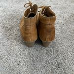 Merona 💜  Genuine Leather Suede Wedge Heeled Lace Up Booties Photo 5