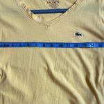 Lacoste Women's Short Sleeve Yellow Tee Photo 5