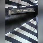 ZARA Striped Dress NWT Navy Lg Double V-neck w/Pockets Nautical Old money Preppy Photo 6