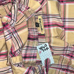 Volcom  Poison Oak Sundress‎ in Curry Tan Pink Plaid Size 3 NWT Photo 3