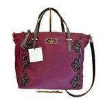 Kate Spade Wilson Road Deep Plum ALYSSE Nylon Bedazzled Crossbody Tote Bag 2 way Photo 6