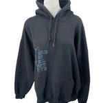 Mayfair Women's Black Long Sleeve Graphic Hooded Hoodie Sweatshirt Top One Size Size 00 Photo 0