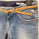 Replay women's size 28 belted tapered slit leg "KIMDON" Kim Kardashian jeans Blue Photo 2