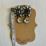 WA Studios Silver Crystal Drop Art Deco Earrings Photo 3