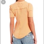 Free People NWT‎ -  Care Red Delicious T-Shirt Top in Sunset Peach Orange Size XS Photo 5