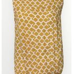 Loft  Yellow Silky Sleeveless P,eat Front Round Neck Career Blouse XSP Photo 0