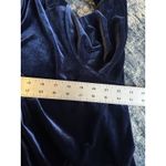 Susan Graver Navy Velvet Cardigan & Tank Top Twin Set Ruched Sleeve Size Large Photo 9
