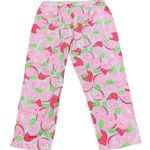 Lilly Pulitzer Vintage 80s Strawberry Fruit Flair High Waisted Pant Capri M Photo 6