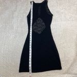 Black Sheer Lace High Neck back cut out mini dress Women size xs/s Photo 3
