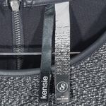 Kensie Black Textured Faux Leather Trim Cap Sleeve Sheath Dress Size S Photo 4