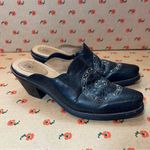 Ariat ✨  Black Western Slip On Leather Point Toe Block Heel Mules 5.5 Photo 3