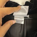 Finley Mary Jane Black Velvet Smocked Waist Ruffle Midi Dress Sz 2X Photo 6