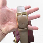 Alberto Di Canio Burgundy Leather Travel Tote Bag Made in Italy Large Weekender Red Photo 5