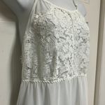 Flatterme Plus Size Halter Floral Lace High Neck Chemise Slip Dress Photo 6