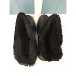 Torrid Black Faux Leather & Faux Fur Trim Lug Sole Moto Bootie (WW) 10.5 Wide Width Photo 3