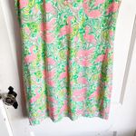 Lilly Pulitzer  Britton Flamingo Paisley Print Shirt Dress Pima Cotton Tropical S Photo 2