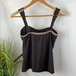 Becca  Brown & Tan Striped Bikini & Dress Swim Bathing Suit 3 Piece SET M Photo 2