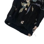 American Rag Black Floral Sweetheart Blouse Photo 5
