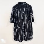 Snapdragon & Twig Cotton Popover Shirt Dress Black White Preppy Lagenlook Small Photo 7