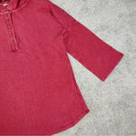 Soft Surroundings NWT  Hoodie Waffle Textured Sweatshirt Pullover 3/4 Sleeve Photo 3