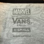 Marvel‎ Vans Comic Women's Graphic Baby Tee XS Black White Superheroes Photo 2